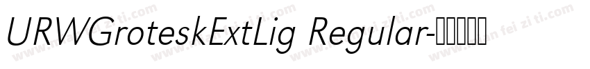 URWGroteskExtLig Regular字体转换